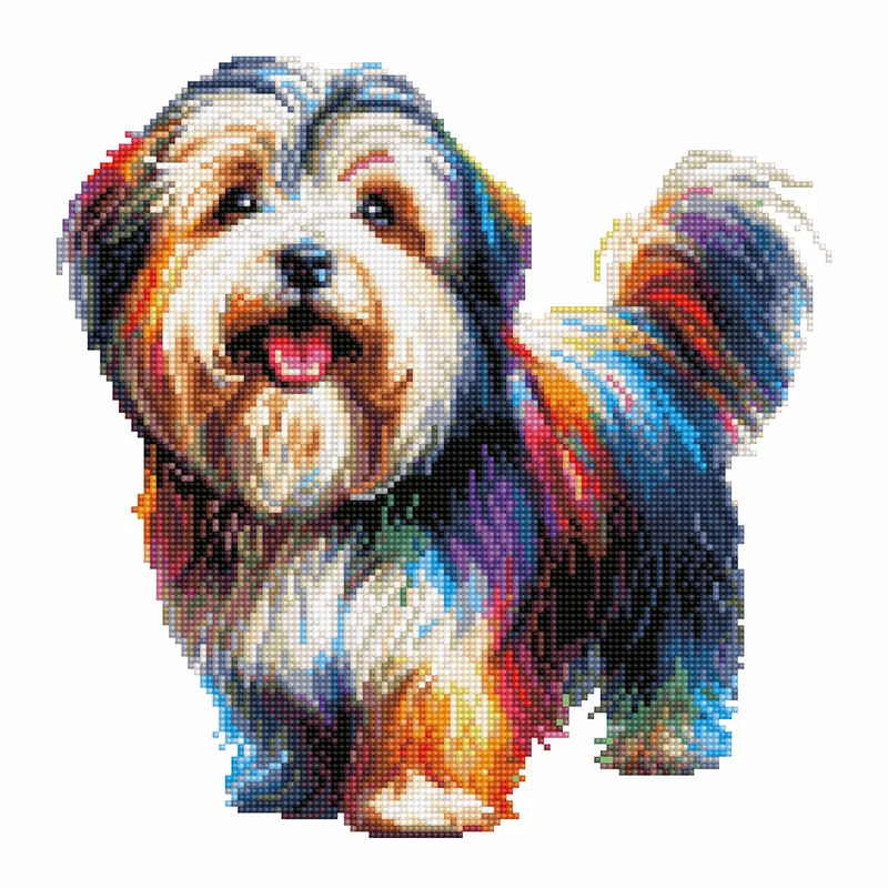 Tibetansk terrierhund - Diamond Painting Kit