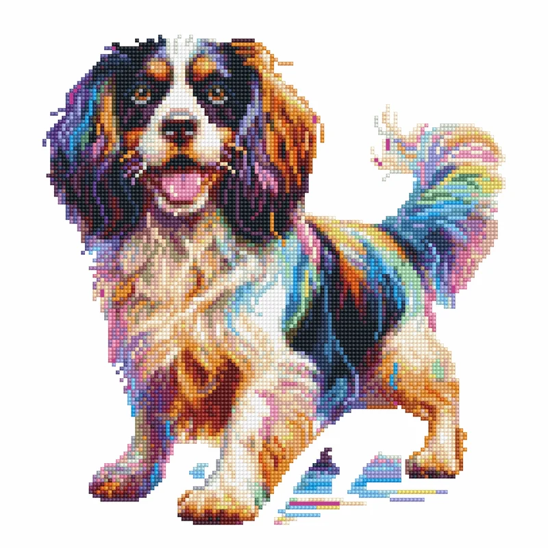 Sprocker Engelsk Springer Spaniel Hund - Diamond Painting Kit