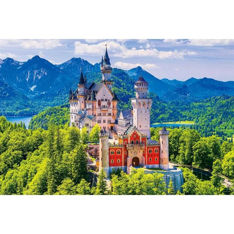 Pussel Längtar efter medeltiden: Neuschwanstein slott Tyskland 1000 bitar YAM-10-1437