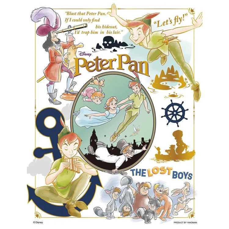 Pussel Färgglatt Guld / Peter Pan 300 Bitar YAM-42-119