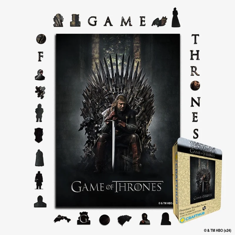 Ned Starks järntron - träpussel