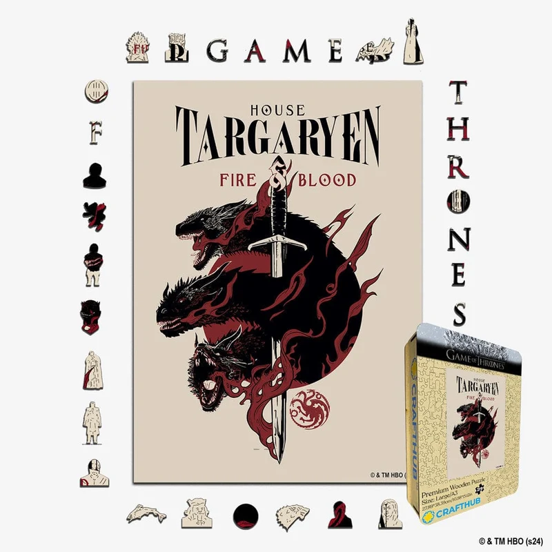 Huset Targaryen - träpussel