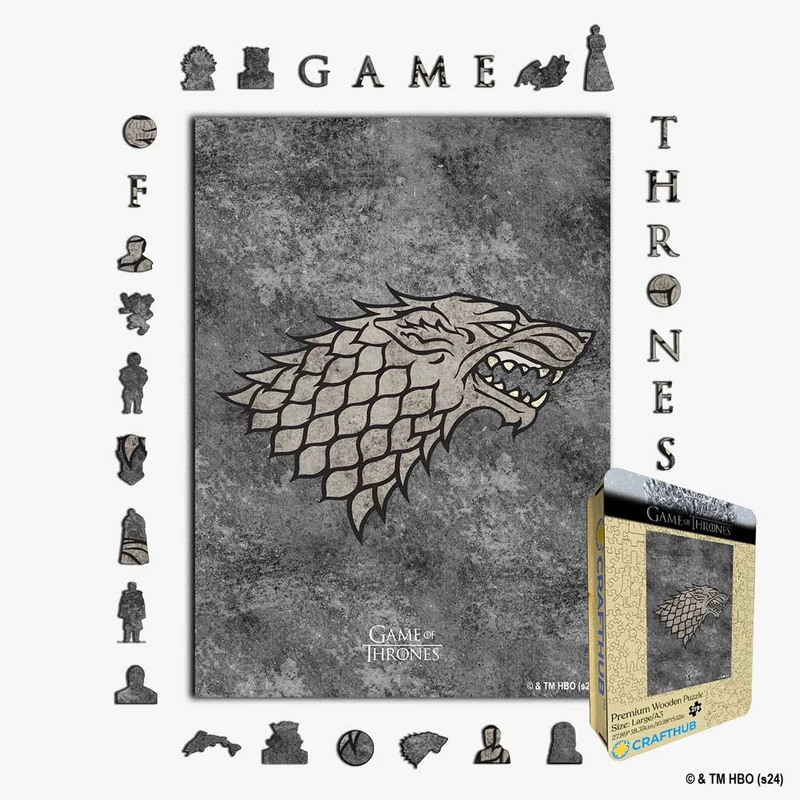 Huset Stark av Winterfell - träpussel