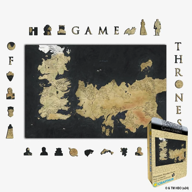 Westeros karta - träpussel