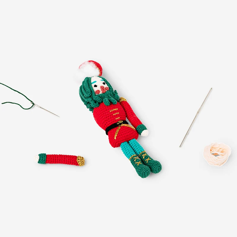DIY crochet nutcracker