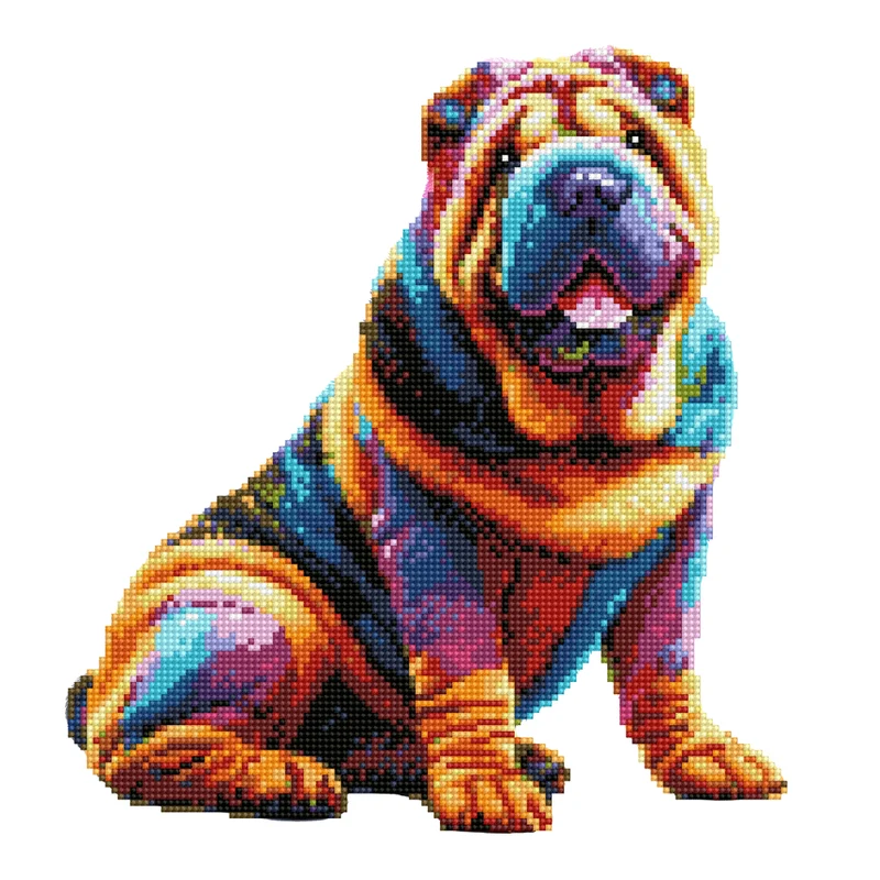 Shar Pei hund - Diamond Painting Kit