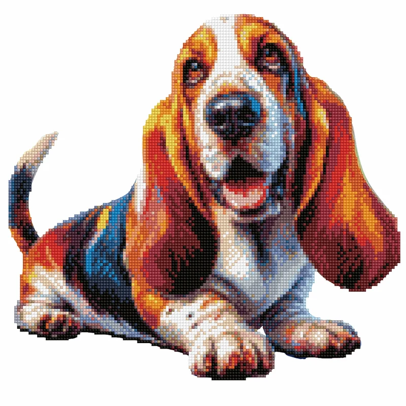 Basset Hound hund - Diamond Painting Kit