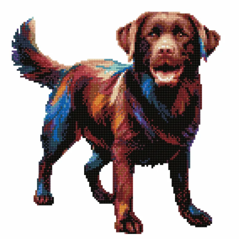 Choklad labrador retriever hund - Diamond Painting Kit