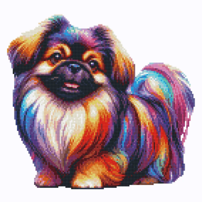 Pekingese hund - Diamond Painting Kit