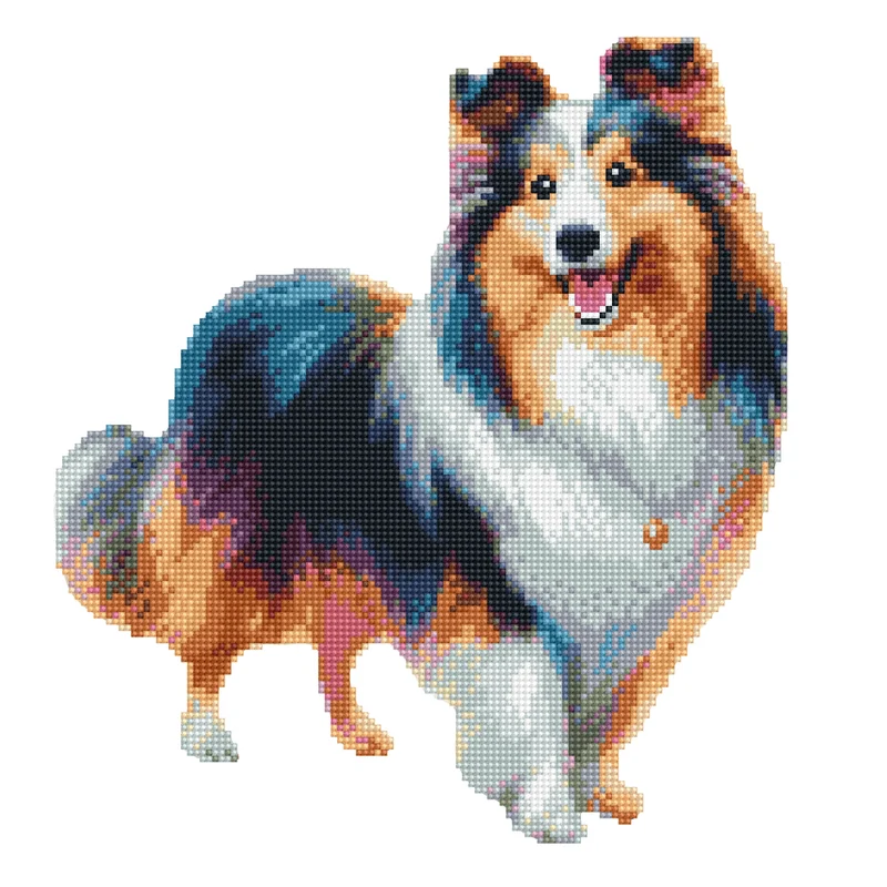 Shetland Sheepdog / Sheltie hund - Diamond Painting Kit