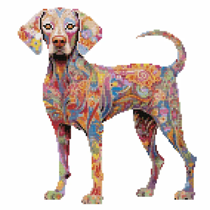 Weimaraner hund - Diamond Painting Kit