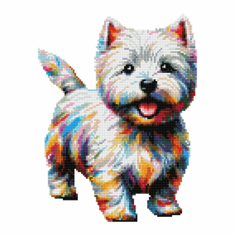 West Highland vit terrier hund / Westie - Diamond Painting Kit