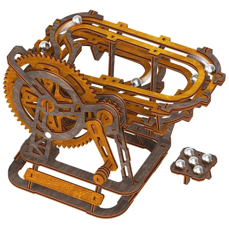 3D-modell i trä – Mekanisk kulbana Mini, svårighetsnivå 3/5, från 14 år