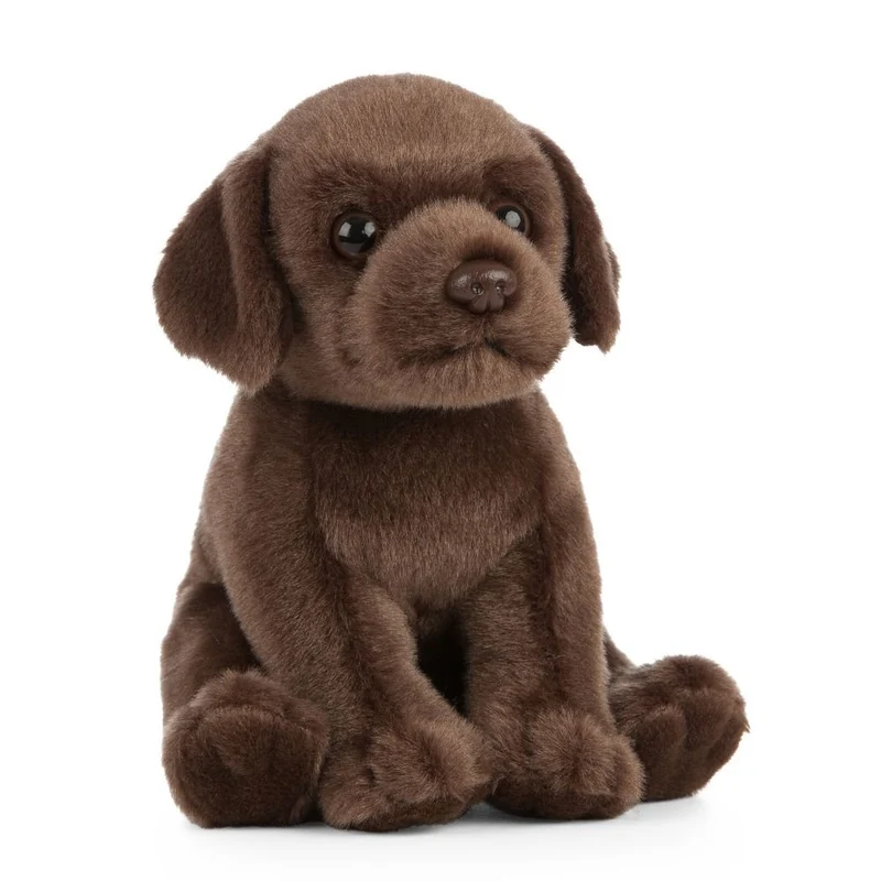 Naturtrogen labradorvalp i plysch – 18 cm, från nyfödd