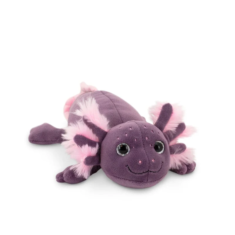 Gosig axolotl i lila plysch – 35 cm, från nyfödd