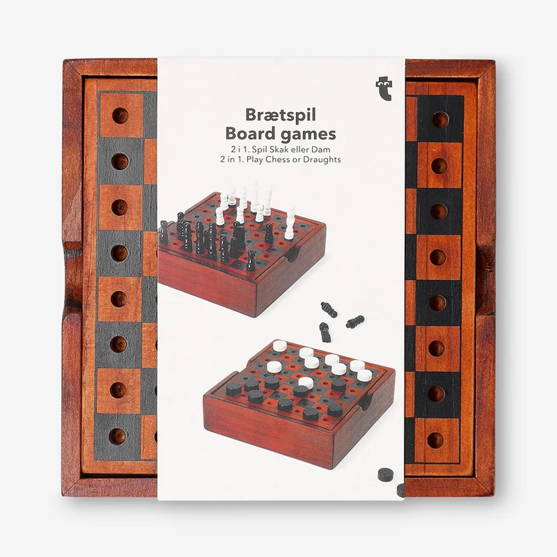 2 in 1 board games - Chess and Draughts