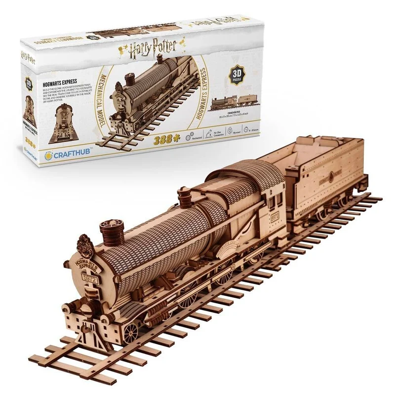 Hogwartsexpressen - Träpussel i 3D
