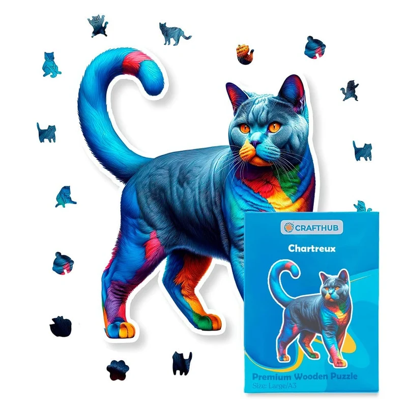 Chartreux katt - pussel