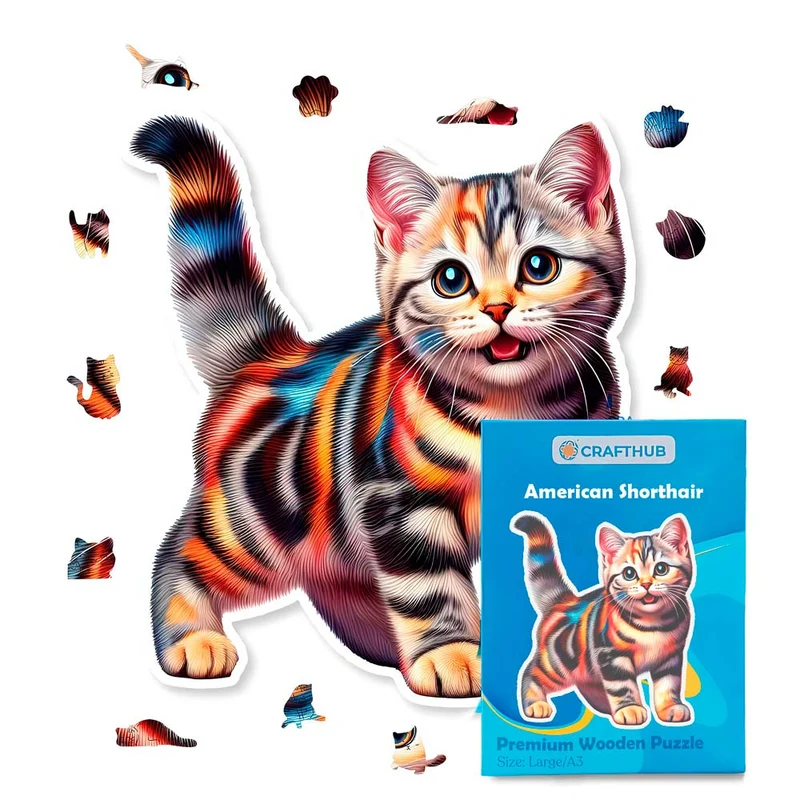 American short hair katt - pussel