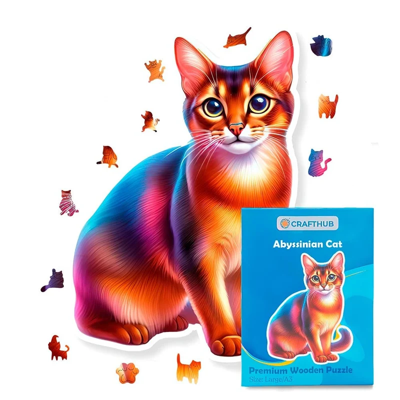 Abessinier katt - pussel