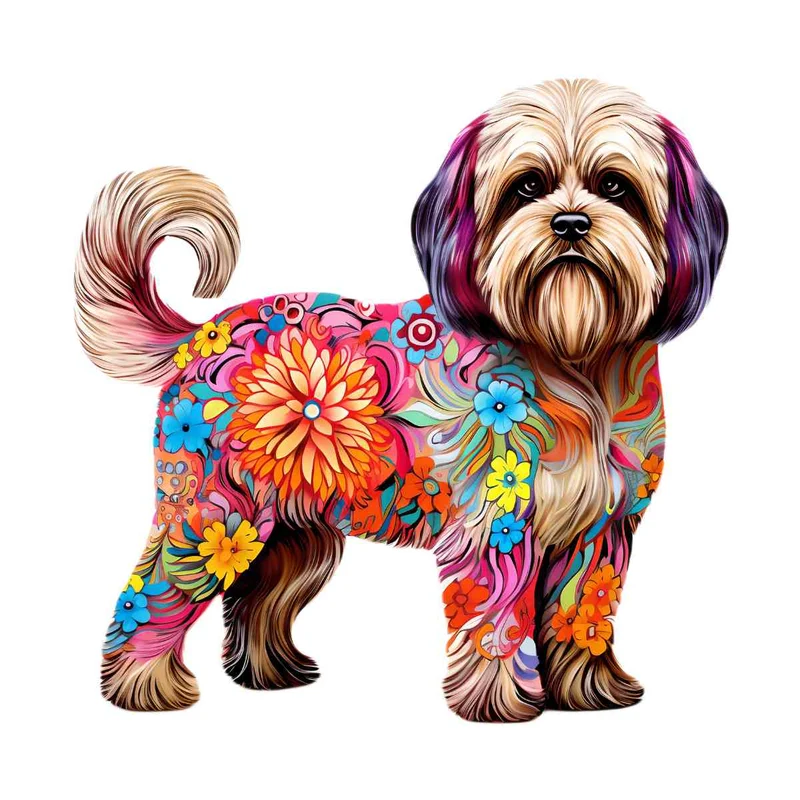 Lhasa Apso hund - pussel