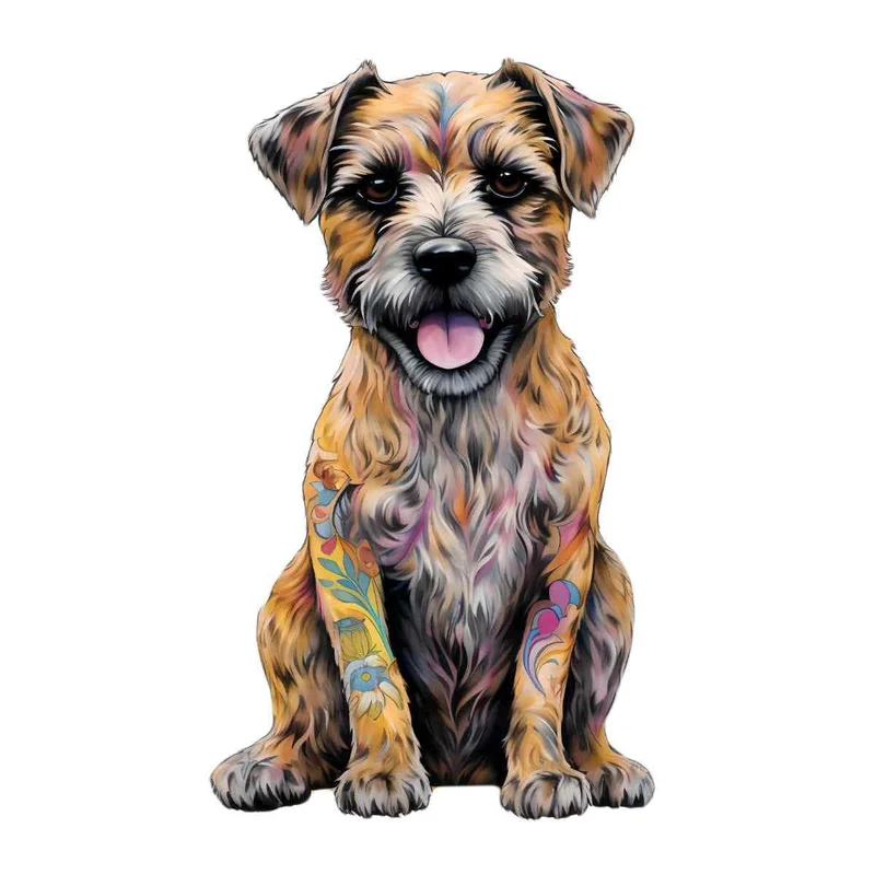 Border Terrier hund - pussel