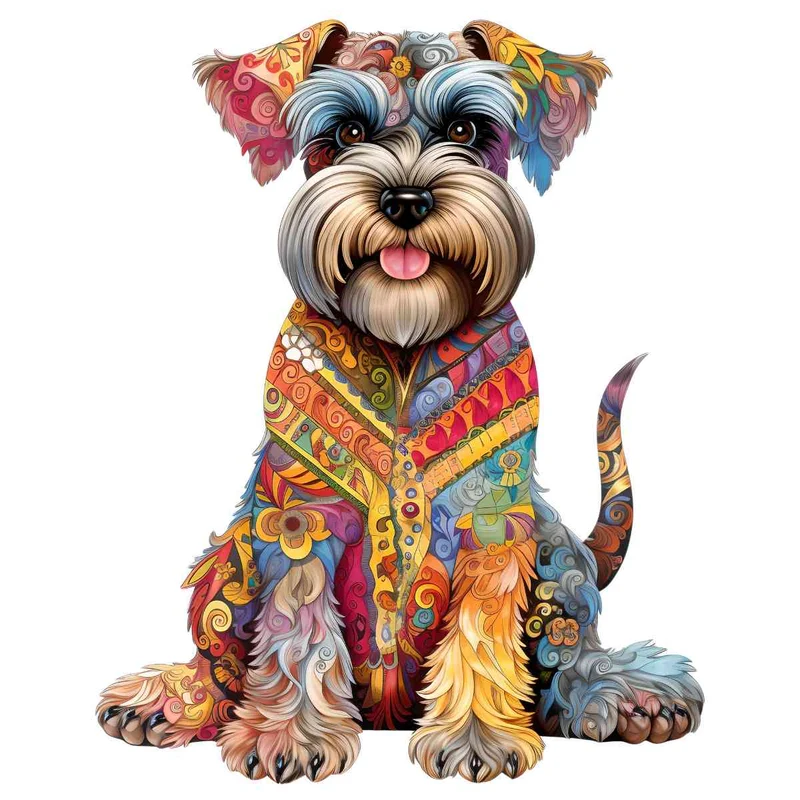 Schnauzer hund - pussel