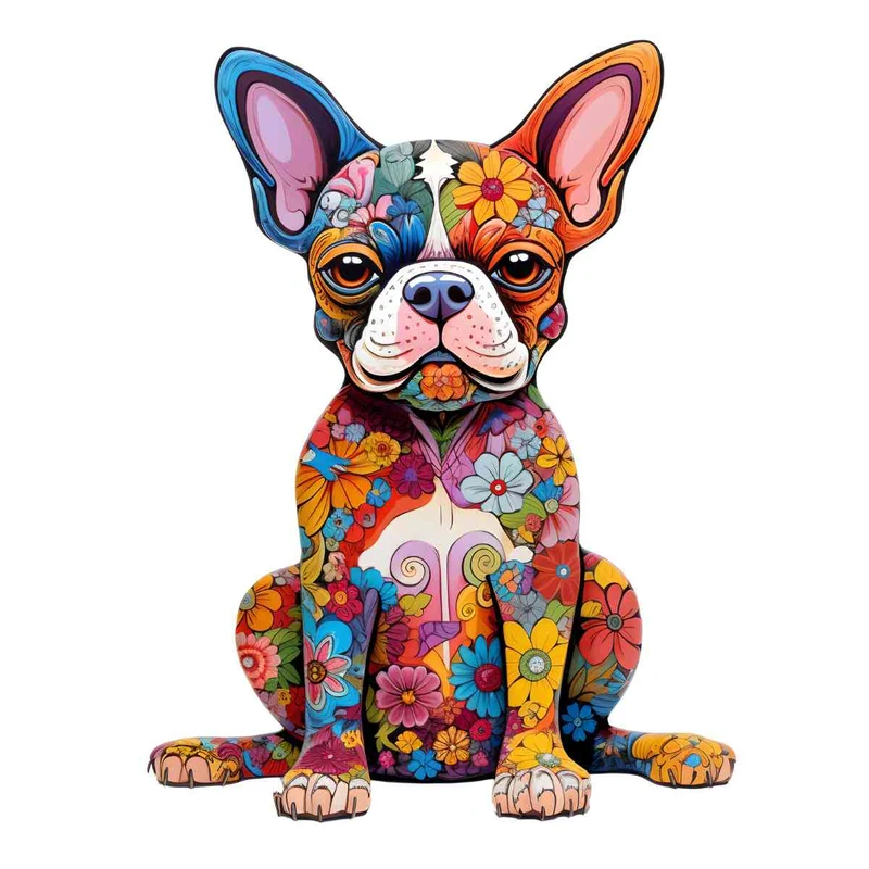 Boston Terrier Hund - Pussel