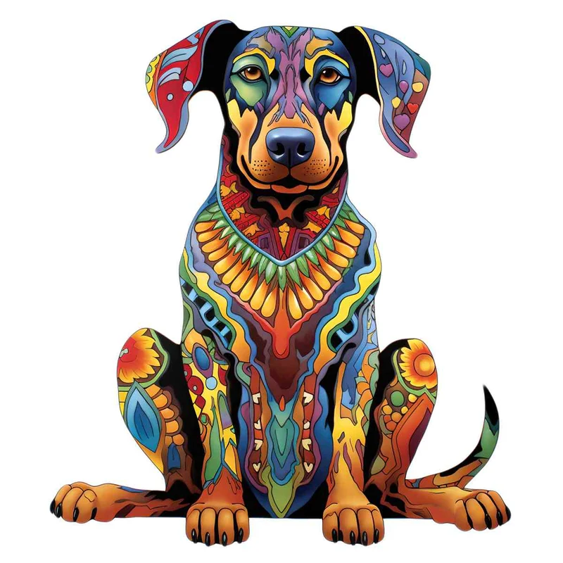 Doberman hund - pussel