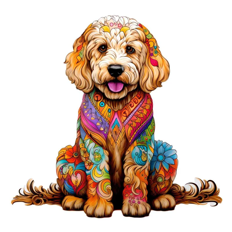 Gyllene pudelhund - pussel