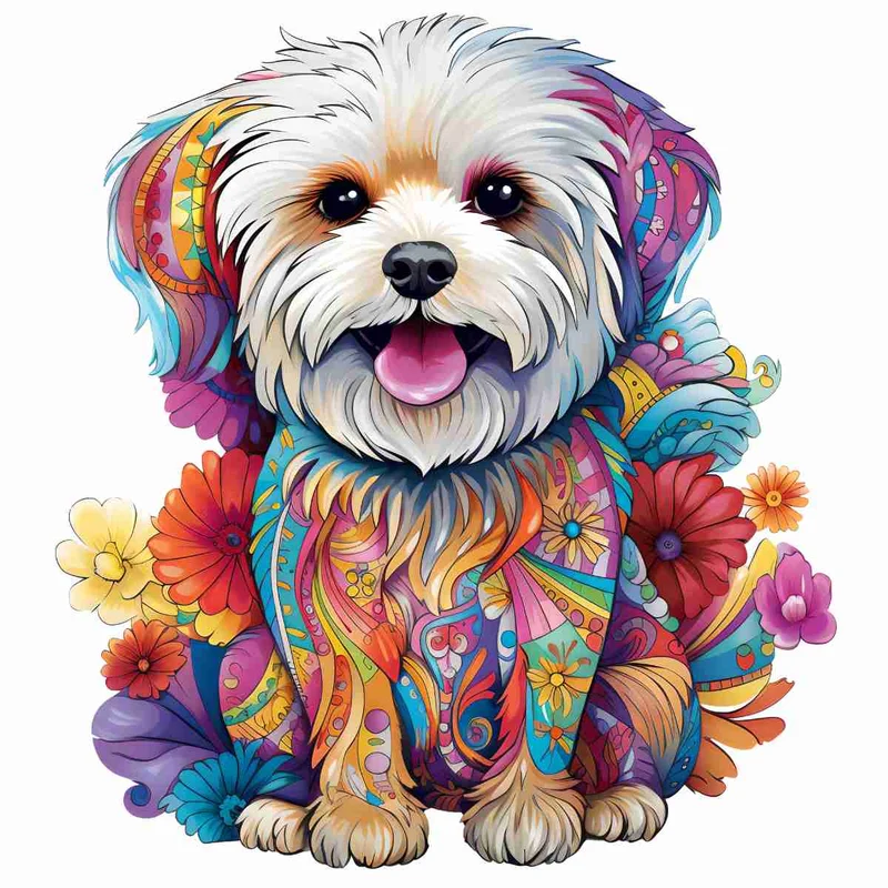 Maltesisk hund - pussel