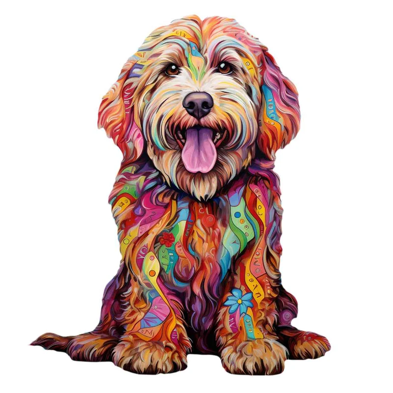 Labradoodle hund - pussel