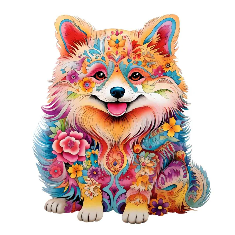 Pomeranian hund - pussel