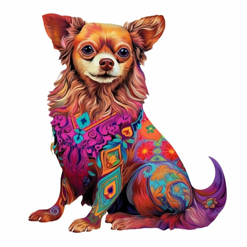 Chihuahua hund - pussel