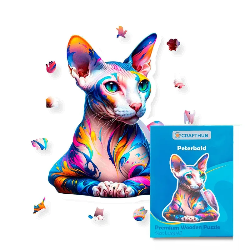 Peterbald katt - pussel