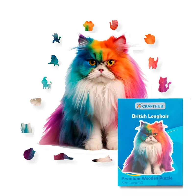 Brittisk långhårig katt - pussel