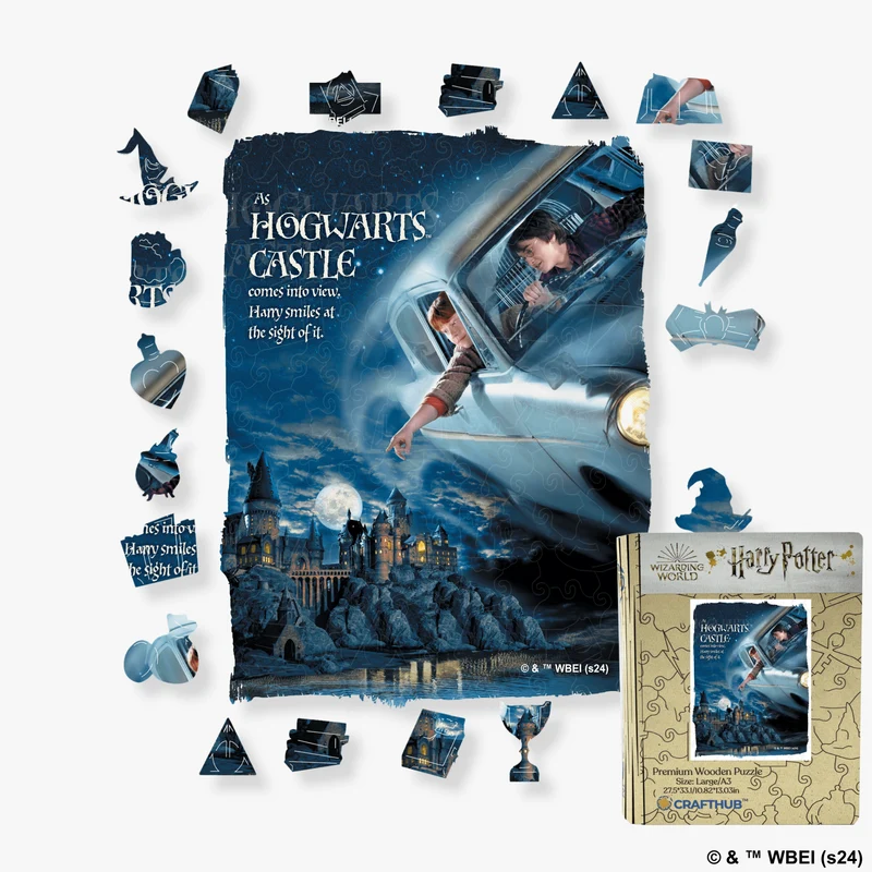 Harry Potter - resan till Hogwarts slott träpussel
