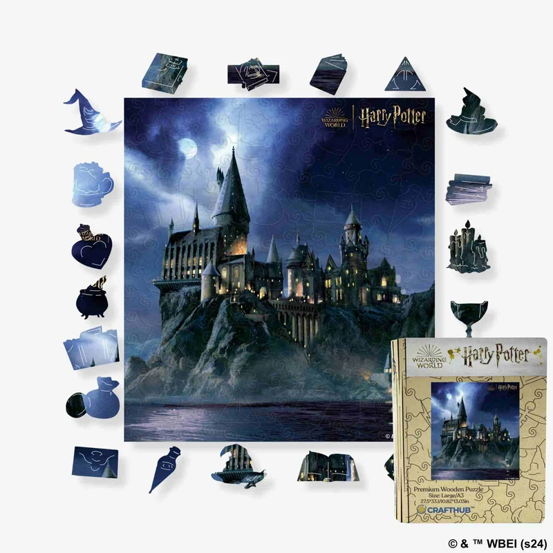 Harry Potter - Magiskt Hogwarts slott träpussel