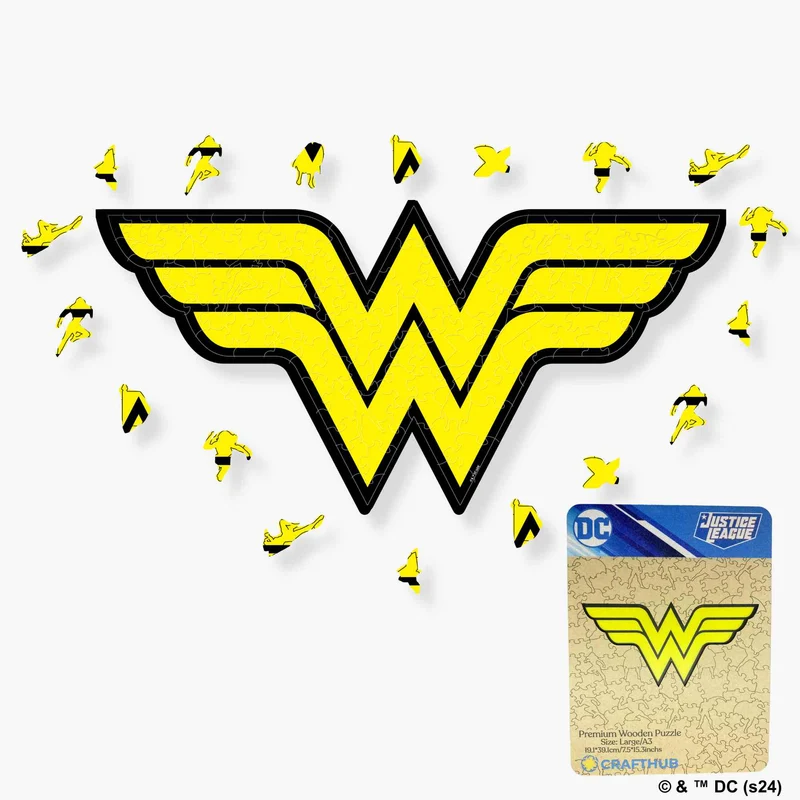 Wonder Women logotyp träpussel