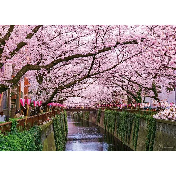 Pussel Meguro River Cherry Blossom Festival Tokyo 500 bitar YAM-05-1070 YANOMAN