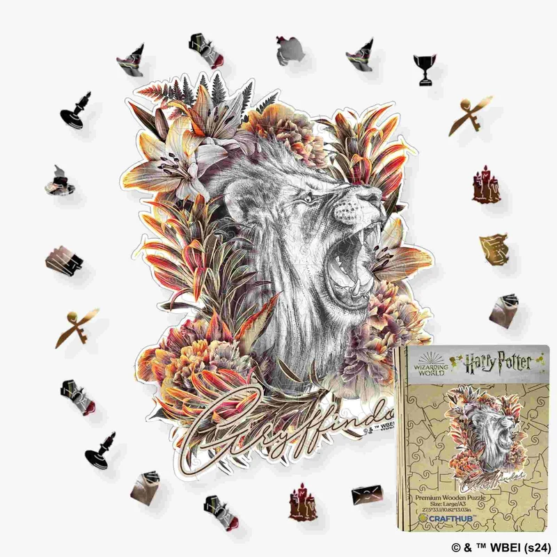 Harry Potter - Magisk Gryffindor - Utilitär romantik vapen träpussel