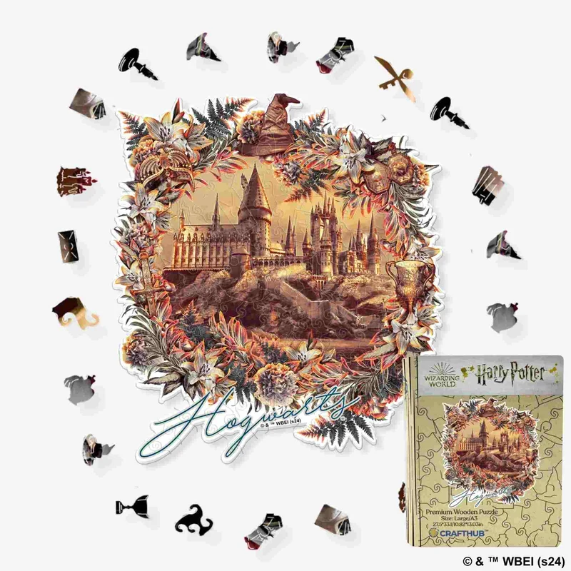 Harry Potter - Hogwarts slott - Utilitär romantik träpussel