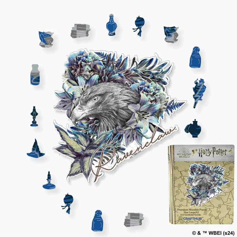 Harry Potter - Ravenclaw Vapensköld - Utilitär romantik träpussel