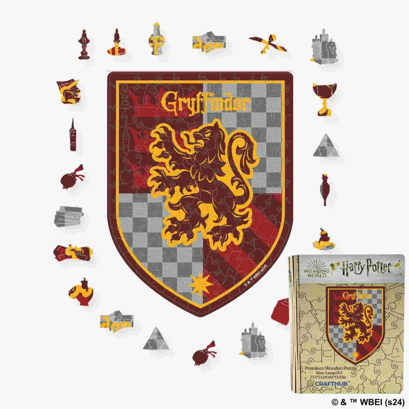 Harry Potter - Gryffindor Vapensköld - husprides träpussel