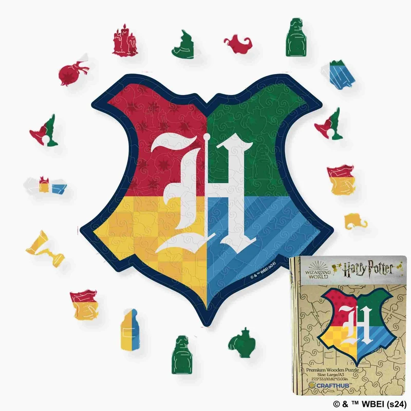Harry Potter - Hogwarts Vapensköld - husprides träpussel