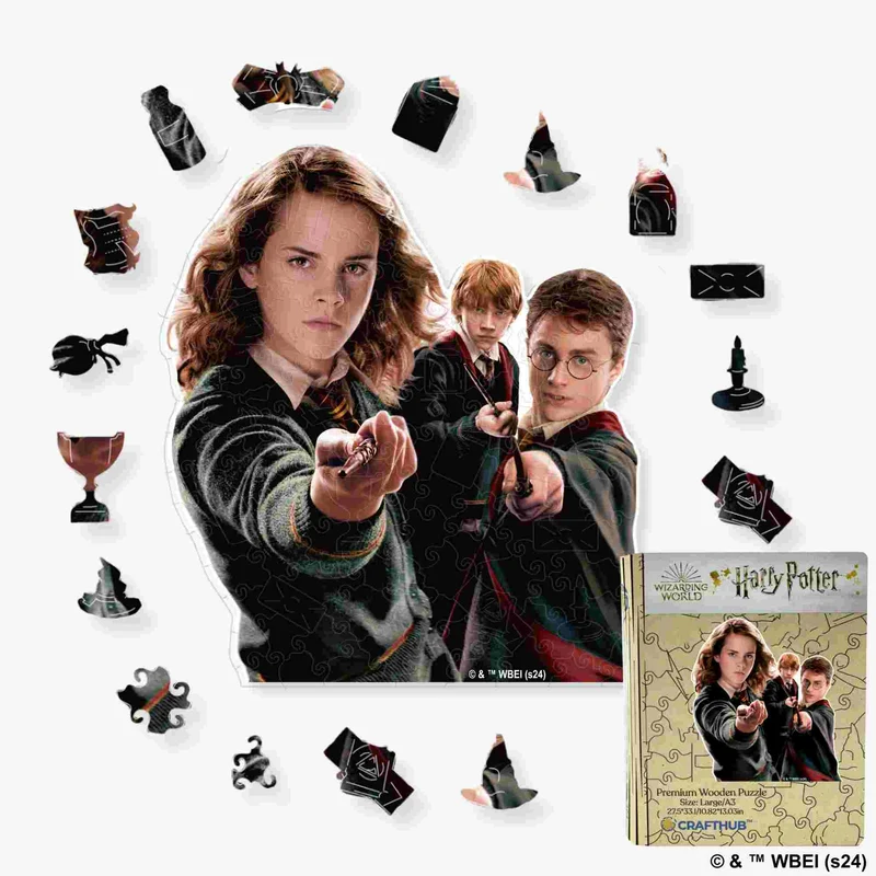 Harry Potter - Hogwarts hjältar träpussel