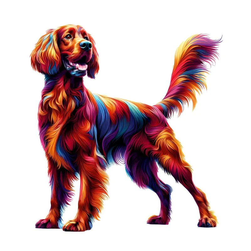 Röd Setter / Irländsk Setter Hund -Pussel