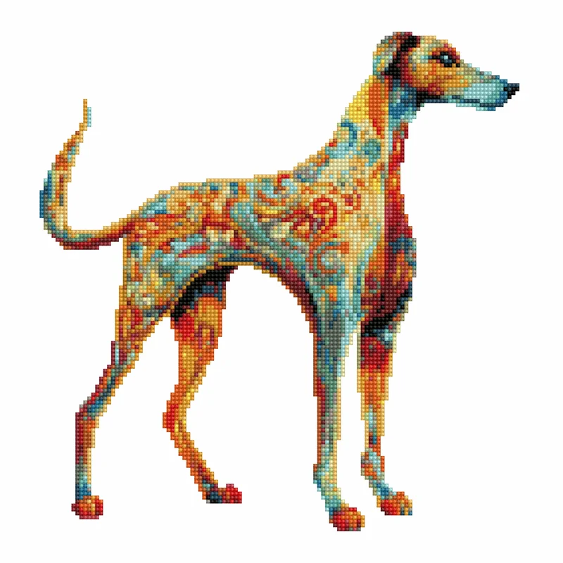 Greyhound hund - Diamond Painting Kit