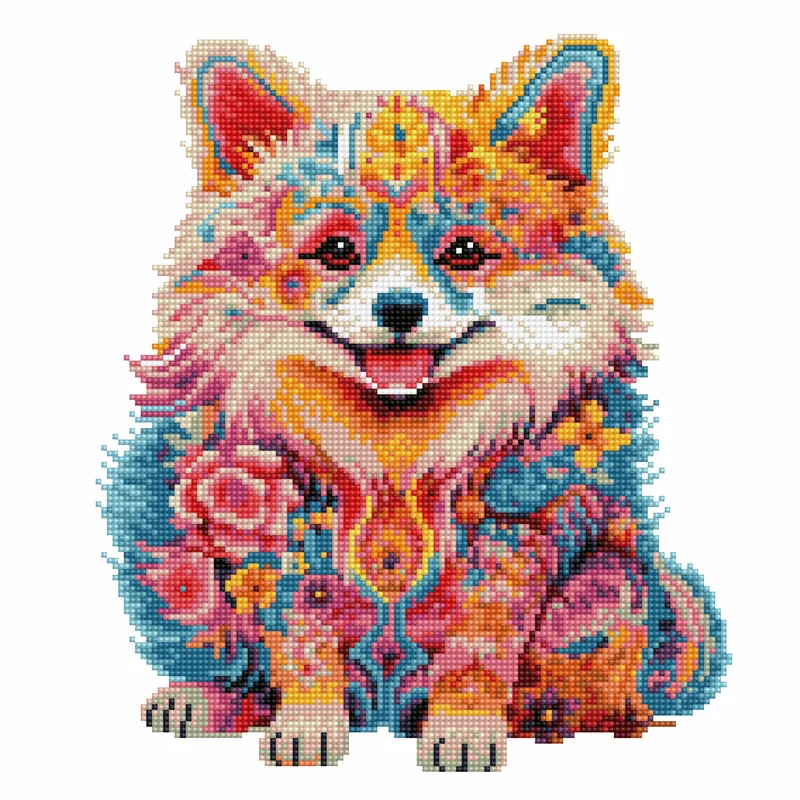 Pomeranian hund - Diamond Painting Kit