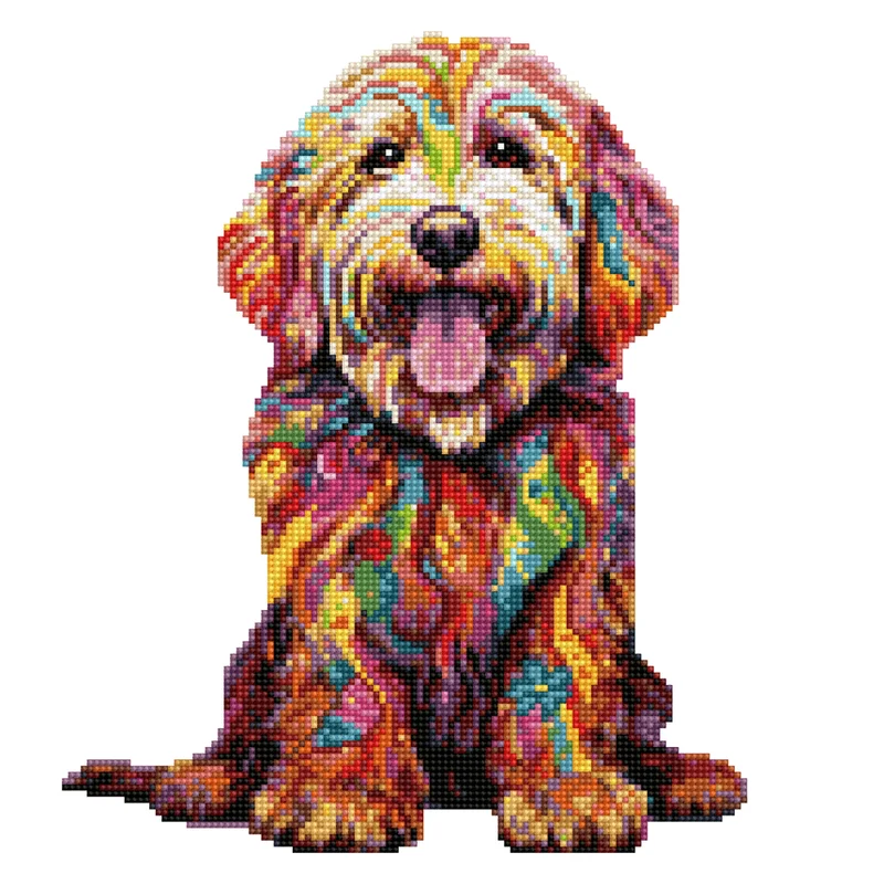 Labradoodle-hund - Diamond Painting Kit